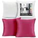 Clara Clark Plush Solid Decorative Microfiber Square Throw Pillow Cover with Throw Pillow Insert for Couch Hot Pink 20 x20 4 Piece Decorative Soft Throw Pillow Set