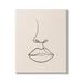 Stupell Industries Minimal Female Face Line Doodle Graphic Art Gallery Wrapped Canvas Print Wall Art Design by JJ Design House LLC