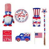 mnjin 4th of july decorations layered tray decorations patriotic ornaments 3d signs 4th of july decorations kitchen home party decorations multicolor