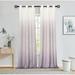 Uptown Home Ombre Purple Window Curtain Panel for Living Room Semi Sheer Texture Grommet Window Treatments for Bedroom Cream White to Purple 40 x84 x2