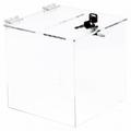 Plymor Clear Acrylic Locking Ballot / Collection / Donation Box 8 W x 8 D x 8 H (2 Pack)
