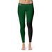 Women's Green/Black Ohio Bobcats Letter Color Block Yoga Leggings