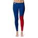 Women's Blue/Red South Alabama Jaguars Letter Color Block Yoga Leggings