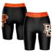 Women's Black/Orange Bowling Green St. Falcons Plus Size Logo Bike Shorts