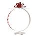 Old World Christmas Old World Single Whimsical Circular Metal Stand Display Ornament Accessory Glass in Red/White | 8 H x 6.25 W x 3 D in | Wayfair