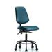 Latitude Run® Vinyl Chair - Desk Height w/ Round Tube Base, Medium Back, Seat Tilt, & Casters In Borscht Supernova Vinyl Upholstered in Blue | Wayfair
