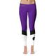 Women's Purple/White City College of New York Beavers Ankle Color Block Yoga Leggings