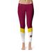 Women's Maroon/White Bloomsburg Huskies Ankle Color Block Yoga Leggings