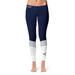 Women's Navy/White Wisconsin Stout Blue Devils Ankle Color Block Yoga Leggings