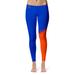 Women's Blue/Orange Boise State Broncos Letter Color Block Yoga Leggings