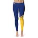 Women's Blue/Gold North Carolina A&T Aggies Letter Color Block Yoga Leggings