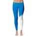 Women's Blue/White Texas A&M Corpus Christi Islanders Plus Size Letter Color Block Yoga Leggings