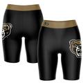 Women's Black/Gold Oakland Golden Grizzlies Plus Size Logo Bike Shorts