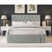Lark Manor™ Allegretto King Tufted Storage Panel Bed Upholstered/Polyester in Gray | 48.6 H x 76.6 W x 80.3 D in | Wayfair