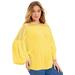 Plus Size Women's Crochet-Trim Blouse by June+Vie in Lemon Mist (Size 26 W)