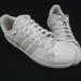 Adidas Shoes | Adidas Metallic Reflective Three Stripes - White Womens Sneakers Shoes Size 11 | Color: White | Size: 11