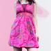 Free People Dresses | Free People Boho Tie Dye Pink Mini Dress Cross Back Size 6 | Color: Pink | Size: 6