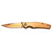 Boker USA Magnum Gold Finger Folding Knife3.13in 440 Stainless Steel BladeStainless Steel Handle 01LG277