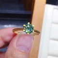 Bague en argent regardé 925 avec moissanite verte pour femme bague en or 14 carats alliance de