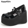 Mary Essence Super High Heel Platform Wedge Sandals pour femmes escarpins pour femmes ceinture