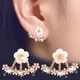 Boucles d'oreilles fleur en cristal pour femmes bijoux fantaisie boucles d'oreilles en biscuits