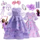 Costume de Cosplay Disney Encanto Isabela pour Fille Robe Violette Vêtements de Princesse