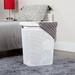 Mind Reader 50L Slim Laundry Hamper, Clothes Basket, Lid, Plastic, 17.65" L x 13.75" W x 21" H Plastic in Gray | 21 H x 13.8 W x 17.7 D in | Wayfair