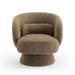 Barrel Chair - Orren Ellis Saboor Modern Style Swivel Accent Chair & Barrel Chair, Wood in Brown | 29.1 H x 30.7 W x 29.9 D in | Wayfair