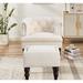 Chesterfield Chair - Darby Home Co Miacomet 31" W Velvet Chesterfield Chair & Ottoman Wood/Velvet in White | 27 H x 31 W x 28 D in | Wayfair