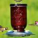 Arlmont & Co. Perky-Pet (#786) Red Mason Jar Glass Hummingbird Feeder, 32Oz Capacity Glass in Gray/Red | 7 H x 7.5 W x 7.5 D in | Wayfair