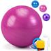 Pilates Ball Exercise Yoga Ball Anti-Burst Stability Ball Chair with Quick Pump Workout Fitness Balance Ball for Pregnancy Office Home Gym (Pink 75 cm)