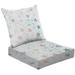 2-Piece Deep Seating Cushion Set Cute gradient design stars and ink pot fashion print design seamless Outdoor Chair Solid Rectangle Patio Cushion Set
