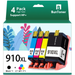 910XL Ink Cartridges for HP Ink 910 XL 910XL Combo Pack for HP OfficeJet Pro 8020 8025 8035 8022 8028 8015 8033 Printer (Black Cyan Magenta Yellow)