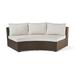 Pasadena II Seating Replacement Cushions - Curved Ottoman, Solid, Performance Rumor Snow, Standard - Frontgate