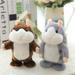 FZFLZDH 2Pcs Adorable Gift Toy Talking Hamster Mouse Records Speech Kids Cute Nod Mimicry Repeat Pet Plush Doll - Repeats What You Say