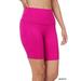 TheLovely Women & Plus Workout Yoga Running Compression Exercise Biker Shorts with Side Pockets