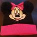 Disney Accessories | Disney Junior Minnie Mouse Stocking Cap, Winter Hat | Color: Black/Pink | Size: Osg