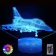 Enfants avions de combat Night Light 3D lampe 7 couleurs changeantes LED Light chambre décor avion