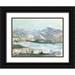 Harper Ethan 14x12 Black Ornate Wood Framed with Double Matting Museum Art Print Titled - Pastel Mountain View I