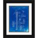 Borders Cole 19x24 Black Ornate Wood Framed with Double Matting Museum Art Print Titled - PP275-Faded Blueprint Claw Hammer Patent Poster