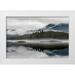 Jaynes Gallery 24x17 White Modern Wood Framed Museum Art Print Titled - Alaska-Tongass National Forest Reflections in Mirror Harbor