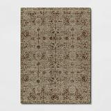 5 x7 Oakton Jacquard Chenille Area Rug Rust - Threshold