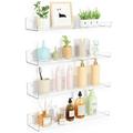 15 Acrylic Floating Shelves Wall Mounted Upsimples 4pack Clear Acrylic Shelves for Bedroom Living Room Bathroom Kitchen