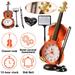 FZFLZDH Desk Clock Violin Alarm Clock Desk Plastic Ornament Clock Vintage Clock Violin Decoration (Random Color)