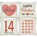 Valentines Day Pillow Covers 20x20 Inch Set of 4 Red Heart and Love Happy Valentines Day Home Decor Throw Pillows Cushion Cases Valentine Decorations