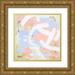 Wang Melissa 26x26 Gold Ornate Wood Framed with Double Matting Museum Art Print Titled - Champagne Blush II