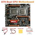 X79 CPU Motherboard+SATA Cable+Switch Cable+Baffle+Thermal Grease+Thermal Pad M.2 NVME LGA2011 X79 Motherboard