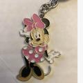 Disney Other | Disney Junior 2" Pink Minnie Polka Dots Keychain New | Color: Pink | Size: 4”