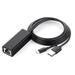 Ethernet Adapter with Power Cable for TV Stick (2Nd ) 4K Stick TV Square -USB to RJ45 Wired LAN Adapter Black