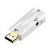 Biplut HDMI-compatible Male to VGA Female High Clarity 1080P Video Audio Adapter Converter for PC Projector (White)